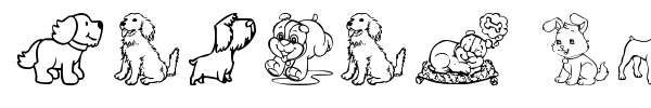 Tender Puppies font preview